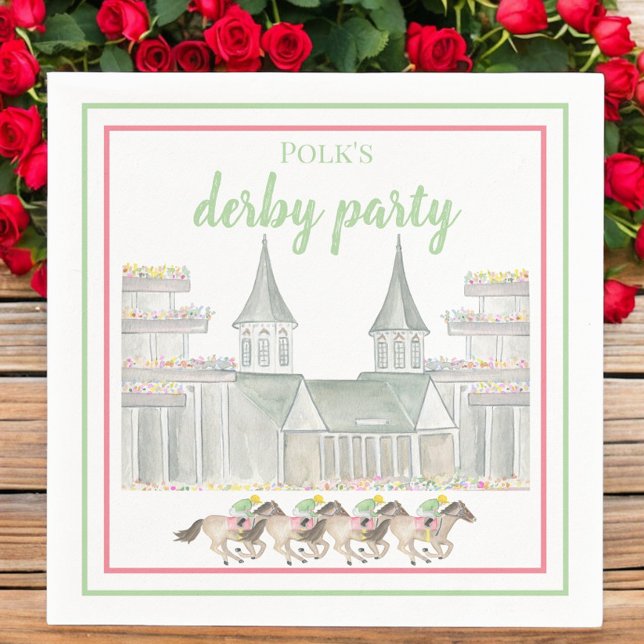 Guardanapo De Papel Personalização de Corrida de Cavalos Jockeys Do Pa (Criador carregado)