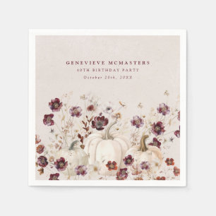 Guardanapo De Papel Personalização de Flor Selvagem de Abóbora do Part