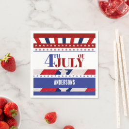 Guardanapo De Papel Personalização do Flag of America Artsy em 4 de ju