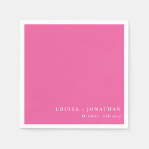 Guardanapo De Papel Personalização minimalista da tendência rosa-quent