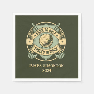 Guardanapo De Papel Personalização Personalizada Da Vintagem De Golfe