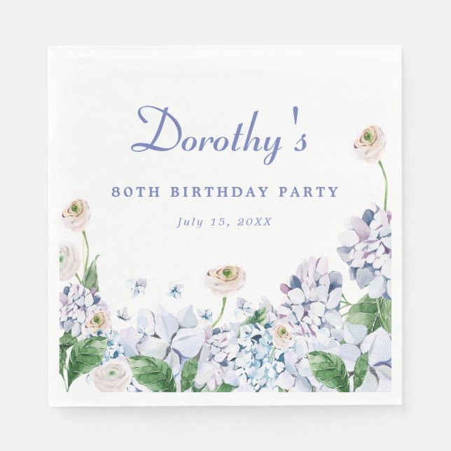 Guardanapo De Papel Personalização Personalizada para 80 de Aniversári (Frente)