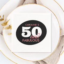 Personalizada 50 E Festa de aniversário Fabulosa