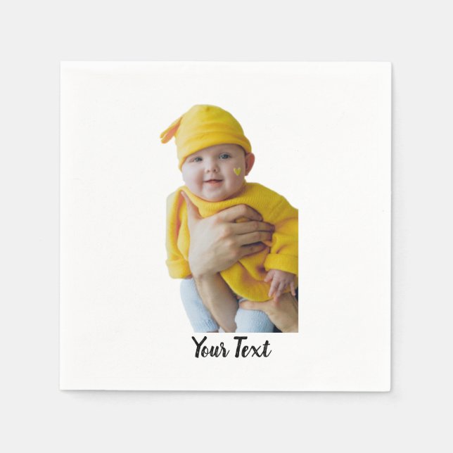 Guardanapo De Papel Personalizado - Adicionar Foto e Texto (Frente)