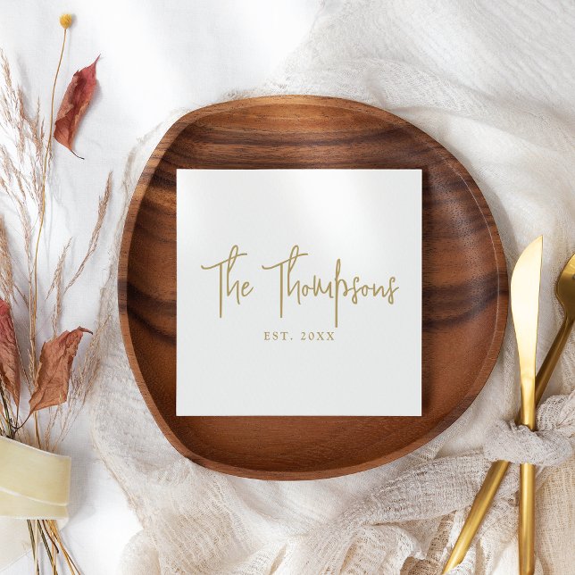 Guardanapo De Papel Personalizado Com O Script De Caligrafia Elegante  (Criador carregado)