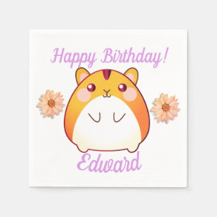Guardanapo De Papel Personalizado de Hamster Kawaii