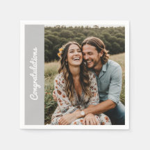 Guardanapo de papel personalizado foto texto engaj