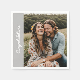 Guardanapo de papel personalizado foto texto engaj