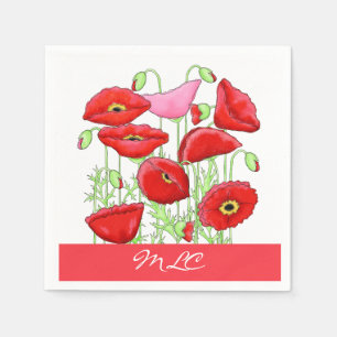 Guardanapo De Papel Personalizado Monograma Personalizado de Arte Pópi