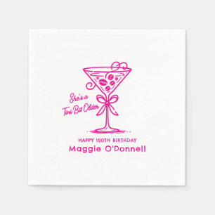 Guardanapo De Papel Personalizado Napkins 100º Aniversário Martini