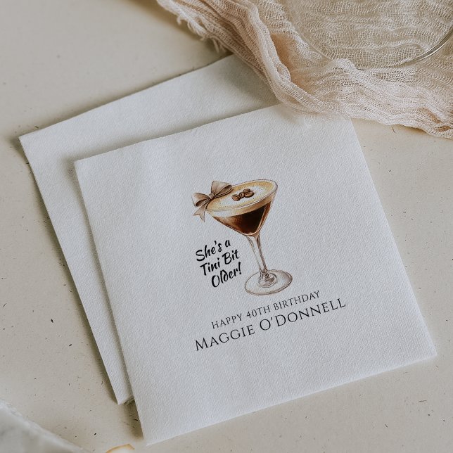 Guardanapo De Papel Personalizado Napkins aniversário de 40 anos Marti (Criador carregado)