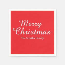 Guardanapo De Papel Personalizado Nome Moderno de Merry Natal