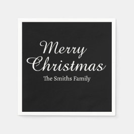 Guardanapo De Papel Personalizado Nome Moderno Natal Feliz 