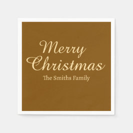 Guardanapo De Papel Personalizado Nome Moderno Natal Feliz 
