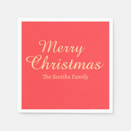 Guardanapo De Papel Personalizado Nome Moderno Natal Feliz 