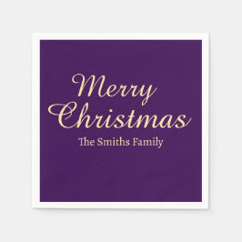 Guardanapo De Papel Personalizado Nome Moderno Natal Feliz 