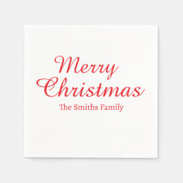 Guardanapo De Papel Personalizado Nome Moderno Natal Feliz 