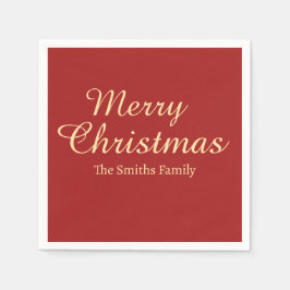 Guardanapo De Papel Personalizado Nome Moderno Natal Feliz 