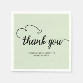 Guardanapo De Papel Personalizado Obrigado Chá de panela G de Nome Per