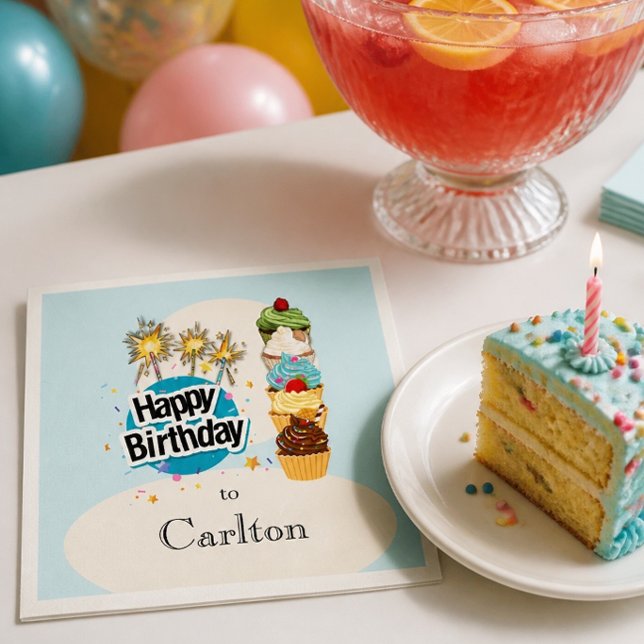 Guardanapo de papel personalizado para bolo de ani (Criador carregado)