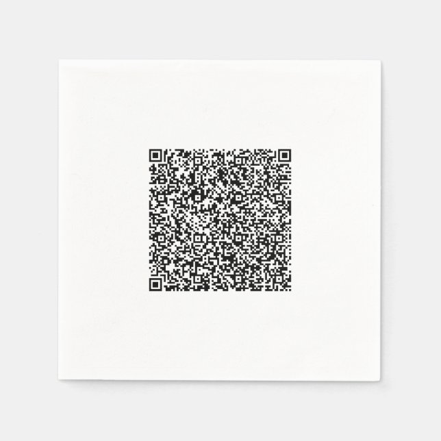 Guardanapo De Papel Personalizado Personalizado Seu Código QR Informaç (Frente)