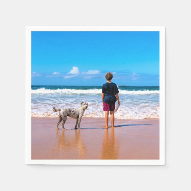 Guardanapo De Papel Personalizado Personalizado Sua Foto Napkins (Frente)