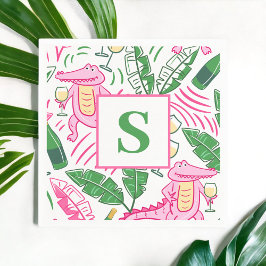 Guardanapo De Papel Personalizado Préppy Jacaré & Vinho Sul