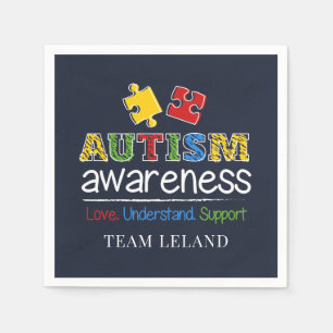 Guardanapo De Papel Personalizar Autismo Sensibilização Amor Compreend