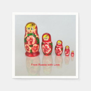 Guardanapo De Papel Personalizar bonecos de empilhamento da Matryoshka