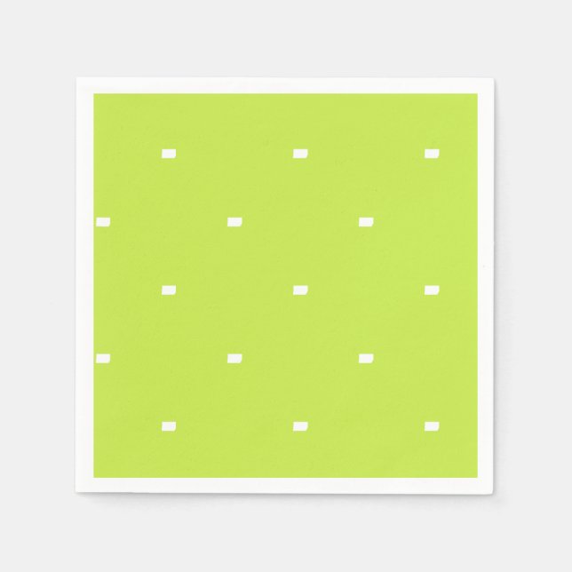 Guardanapo De Papel Personalizar com verde limão inicial de número de  (Frente)