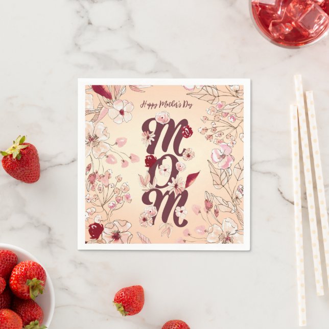 Guardanapo De Papel Personalizar Dia de as mães Feliz Mãe (Insitu)