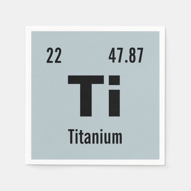 Guardanapo De Papel Personalizar este Elemento de Química (Frente)