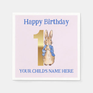 Guardanapo De Papel Personalizar Feliz Aniversário Nome Peter o Rabbit