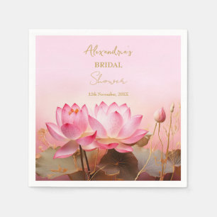 Guardanapo De Papel Personalizar Festa de Noivado Rosa Lotus 