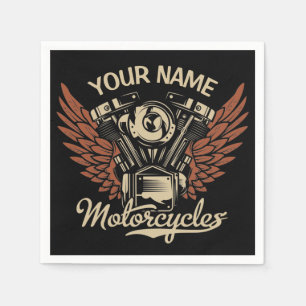 Guardanapo De Papel  Personalizar Garagem de Motocicletas Biker 