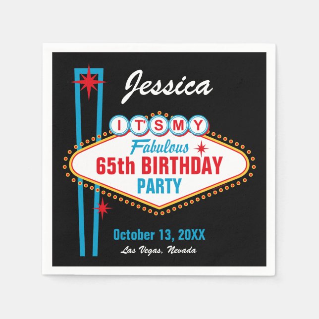 Guardanapo De Papel Personalizar Las Vegas (Frente)