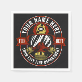 Guardanapo De Papel Personalizar o NOME do Emergência de Fogo de Másca