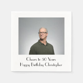 Guardanapo De Papel Personalize a Festa de aniversário de fotos para e