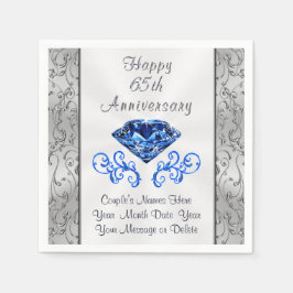 Guardanapo De Papel Personalize o 65º partido de aniversário de casame