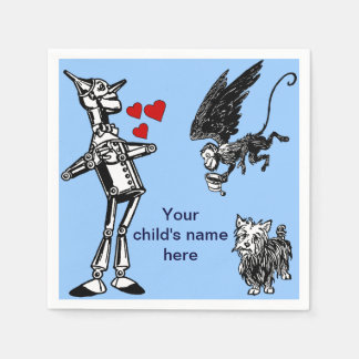 Guardanapo De Papel Personalize-o: Mágico de Oz, Homem-Lata, Macaco-To