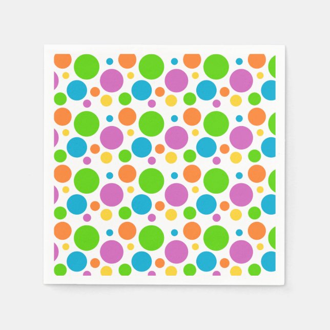 Guardanapo De Papel Personalize seu próprio Napkin de Bolinhas (Frente)