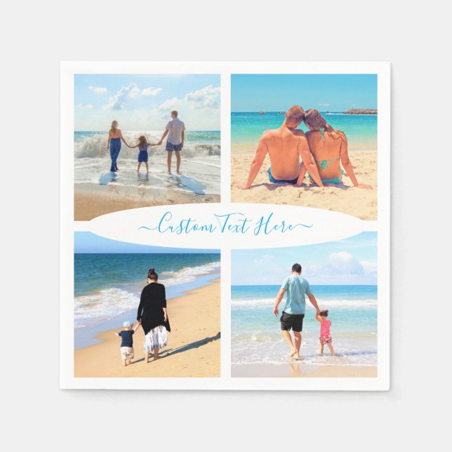 Guardanapo De Papel Personalize sua Colagem de Fotografias e Texto Nap (Frente)