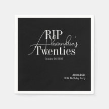 Personalized 30th birthday RIP 20s party