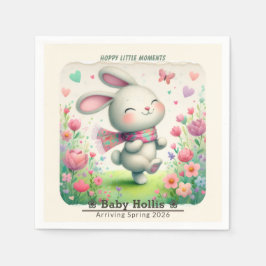 Guardanapo De Papel Personalized Bunny Baby Shower Paper Napkins