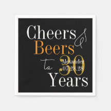 Personalized Cheers and Beers 30th Birthday Party