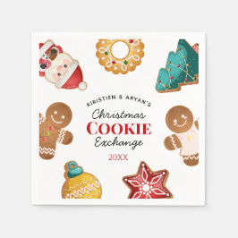 Guardanapo De Papel Personalized Christmas Cookie Exchange Gingerbread