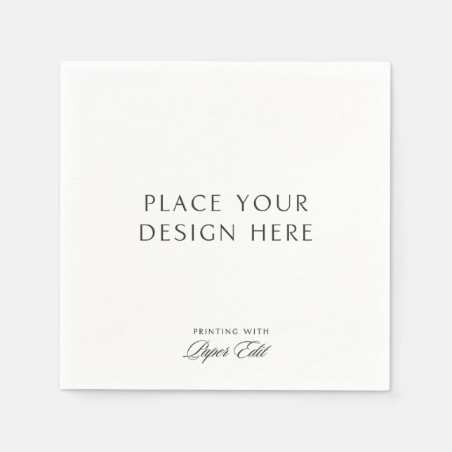 Guardanapo De Papel Personalized Cocktail Napkins Add Your Own Design (Frente)