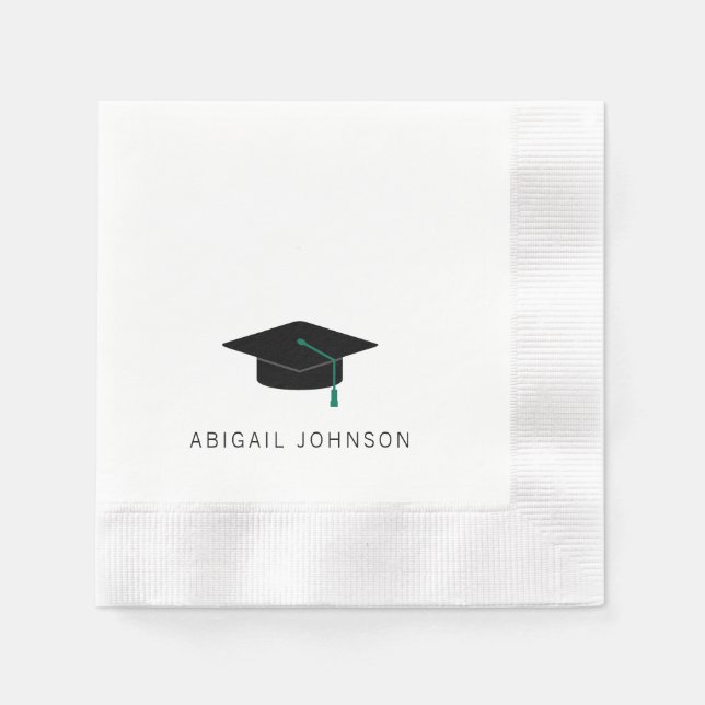 Guardanapo De Papel Personalized Graduation Cap Coined Paper (Frente)