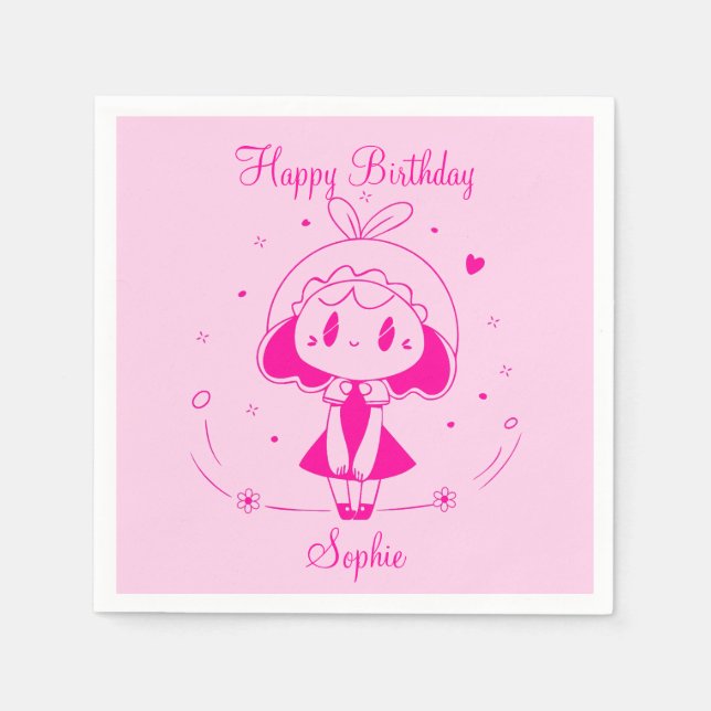 Guardanapo De Papel Personalized Happy Birthday  (Frente)