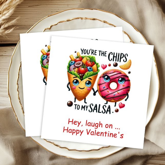 Guardanapo De Papel Personalized Love Quote Funny Food Napkins (Custom Name Cartoon Food Valentine Napkins)